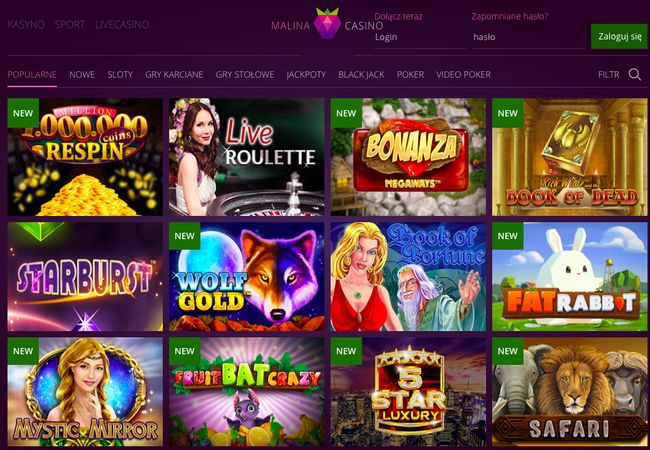 Kasyno online MalinaCasino